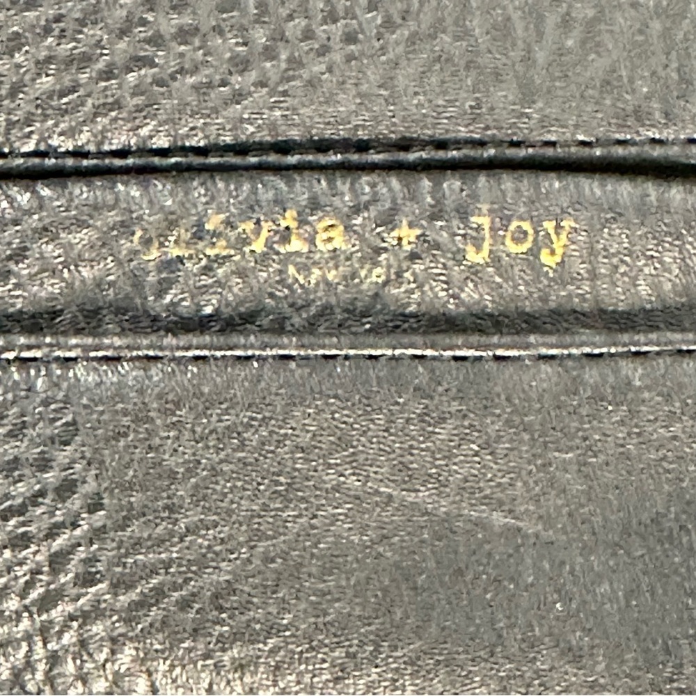 Olivia + Joy Black Faux Leather Satchel Handbag, Polyurethane, Medium - Picture 14 of 17